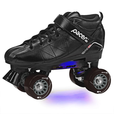 ROLLER SKATES "NEW!" REVIVE LITE KIDS INDOOR-OUTDOOR SKATES LED LIGHT UP. Black