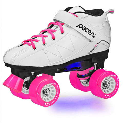ROLLER SKATES "NEW!" REVIVE LITE KIDS INDOOR-OUTDOOR SKATES LED LIGHT UP. White