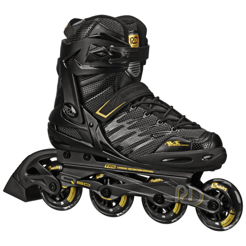 Roller Derby AERIO Q-60  Inline Skates Black/Gold  Sizes US5-12