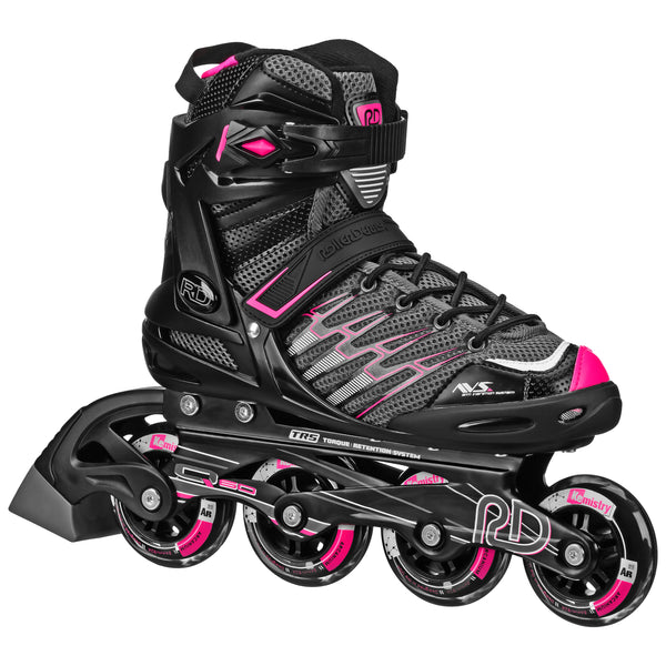 Roller Derby AERIO Q-60  Inline Skates Black/Pink  Sizes US 05-10