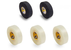 Howies Hockey Tape 5 Roll Pack - 3 Rolls of Clear Shin Pad Tape & 2 Rolls of Hockey Stick Tape
