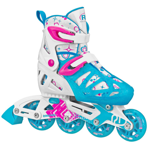 Inline Skates - Tracer Girls Adjustable  White/Blue