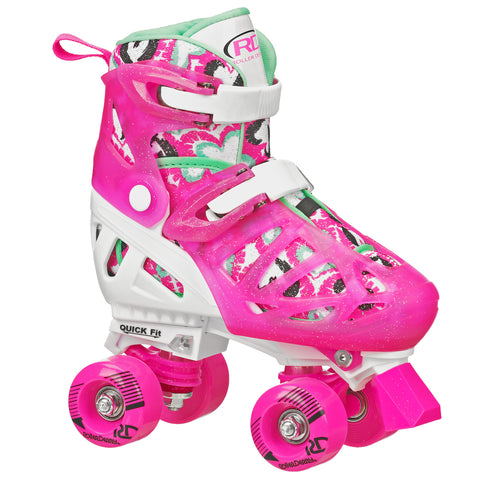 Trac Star Youth Pink/White Adjustable Roller Skate