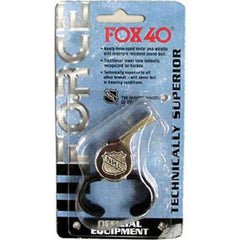 Whistle Fox 40 Super Force Pea Whistle NHL Hockey Finger Grip, Referee-Coach Black