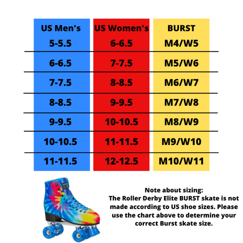 ROLLER SKATES - Freestyle Burst Tie Dye size  US4-10